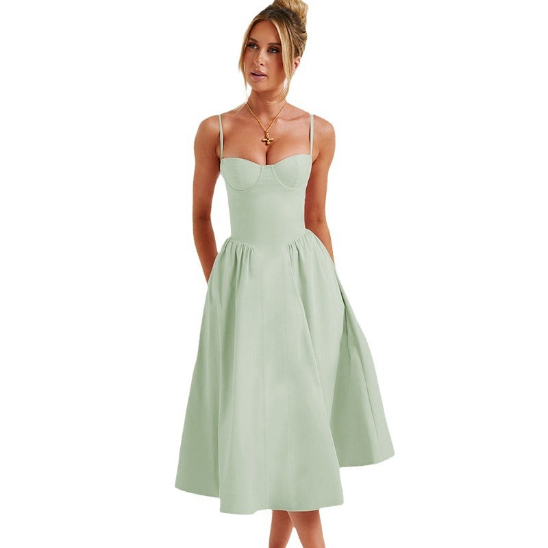 Sling Waist-tight Backless Dress