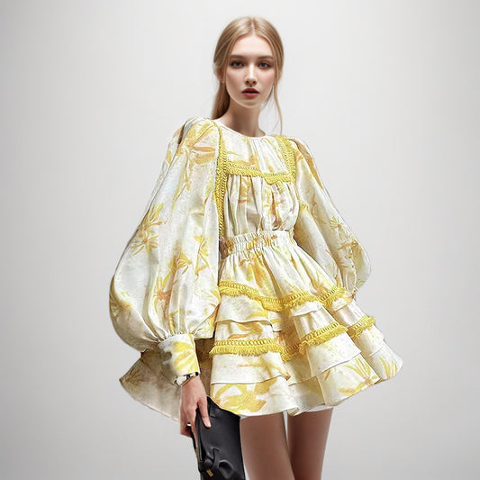 Ruffles Skirt Suit