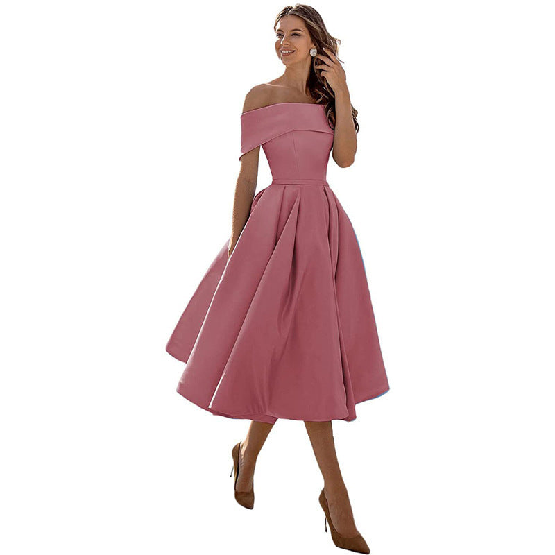 Strapless Satin Dress
