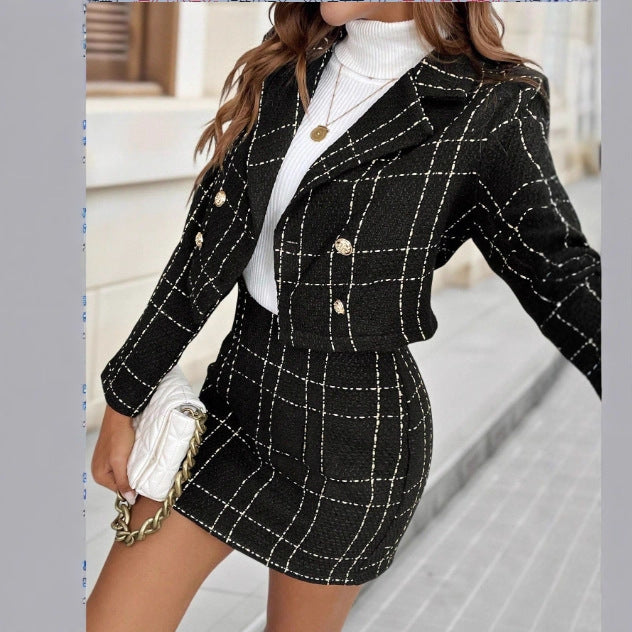 Elegant Blazer And Skirt Set - M Chic Boutique