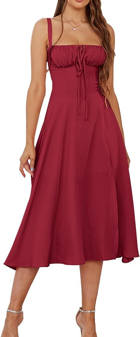 Mid-length Corset Elegant Slit Dress