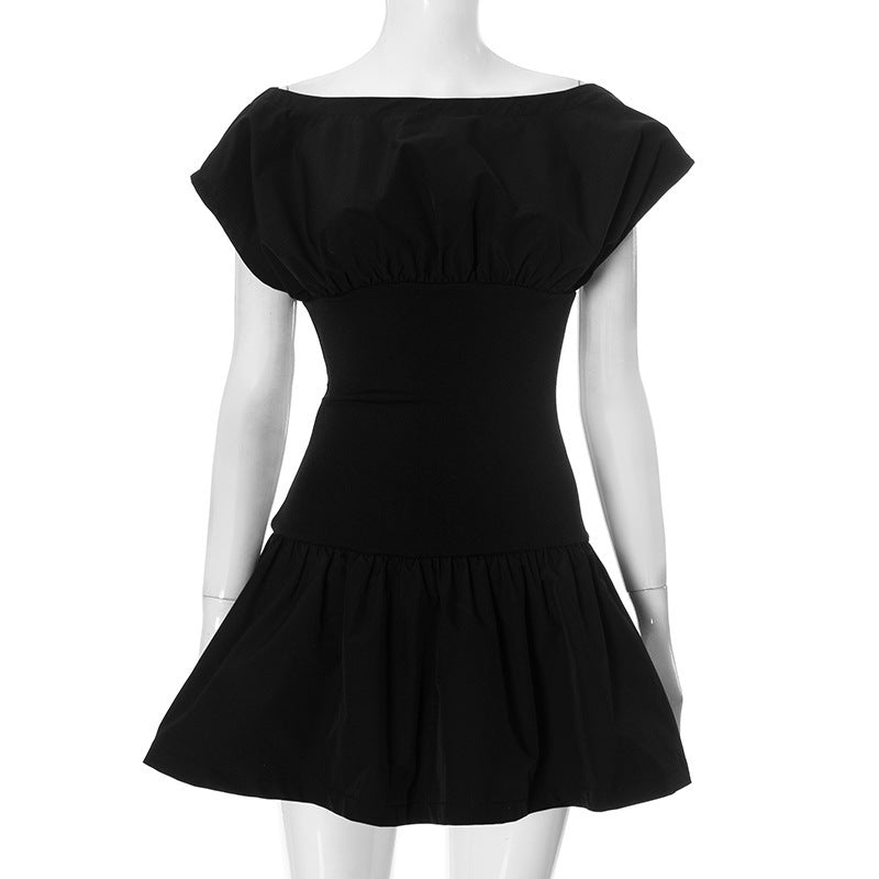 Solid Elegant Waist Slim Fit Dress