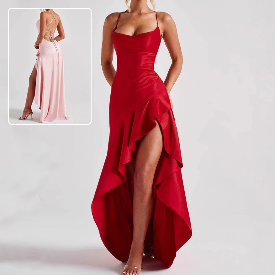 Ruffles Irregular Dress
