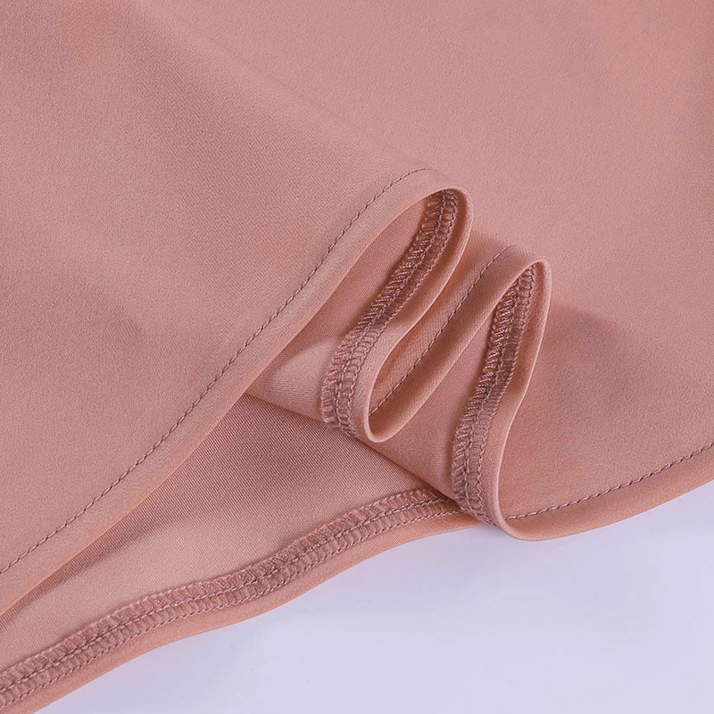 Satin Party Dress V Neck Backless Dress