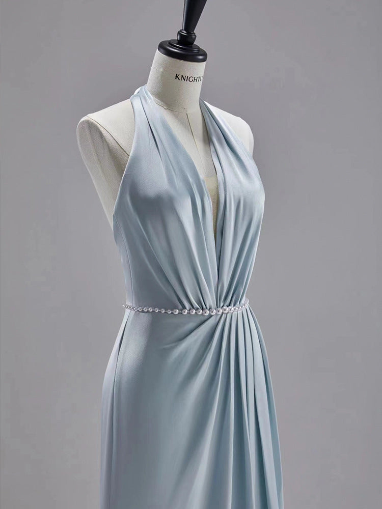 Solid Blue Halter