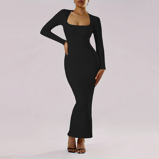 Square Collar Sheath Dress