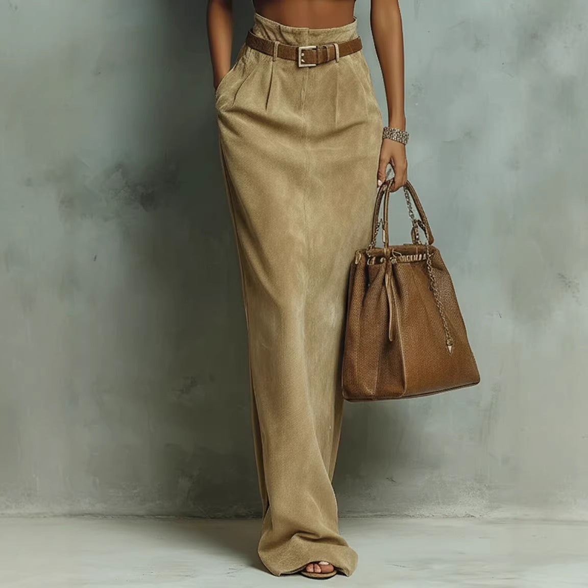 Faux Suede Velour Set Vest And Pants - M Chic Boutique