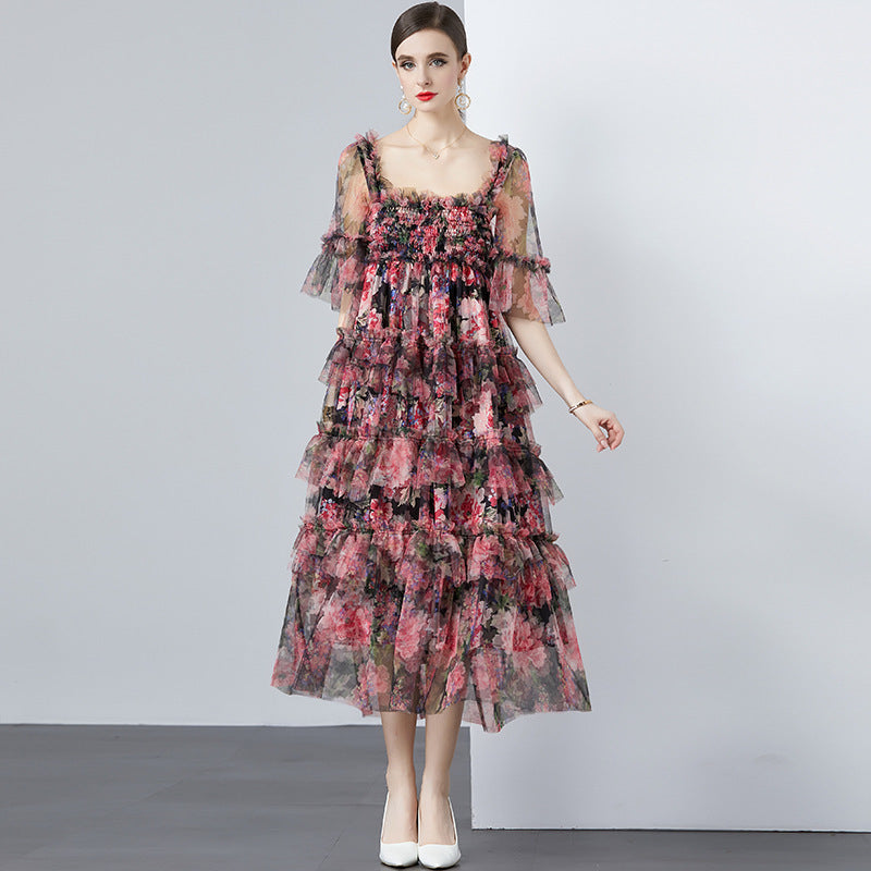 Mesh Stitching Style Dress