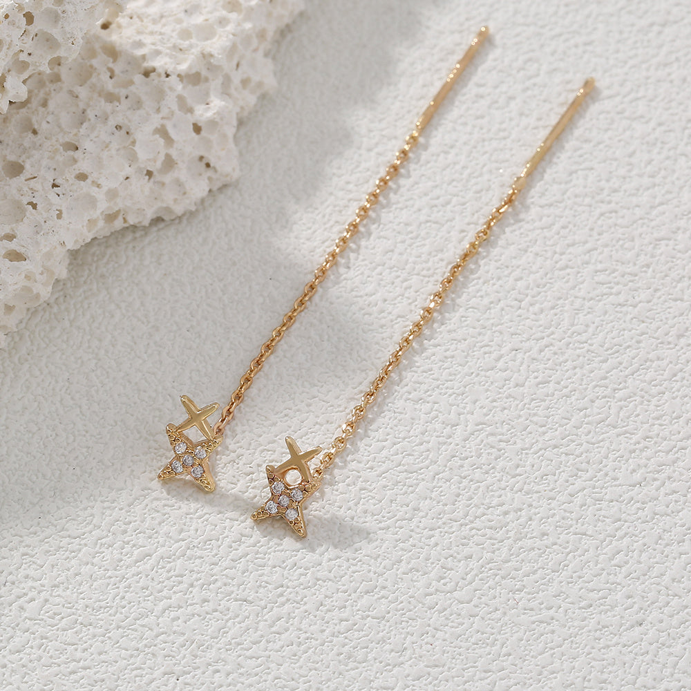 Micro-zircon Fashion Letter Earrings
