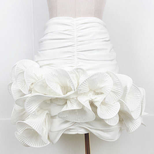 French Minority Flower Hip Skirt