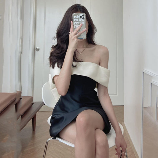 Personality French Style Bow Dress Women