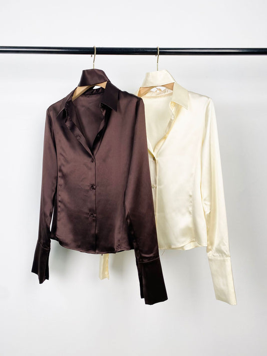 Slim Silk Shirt &Top