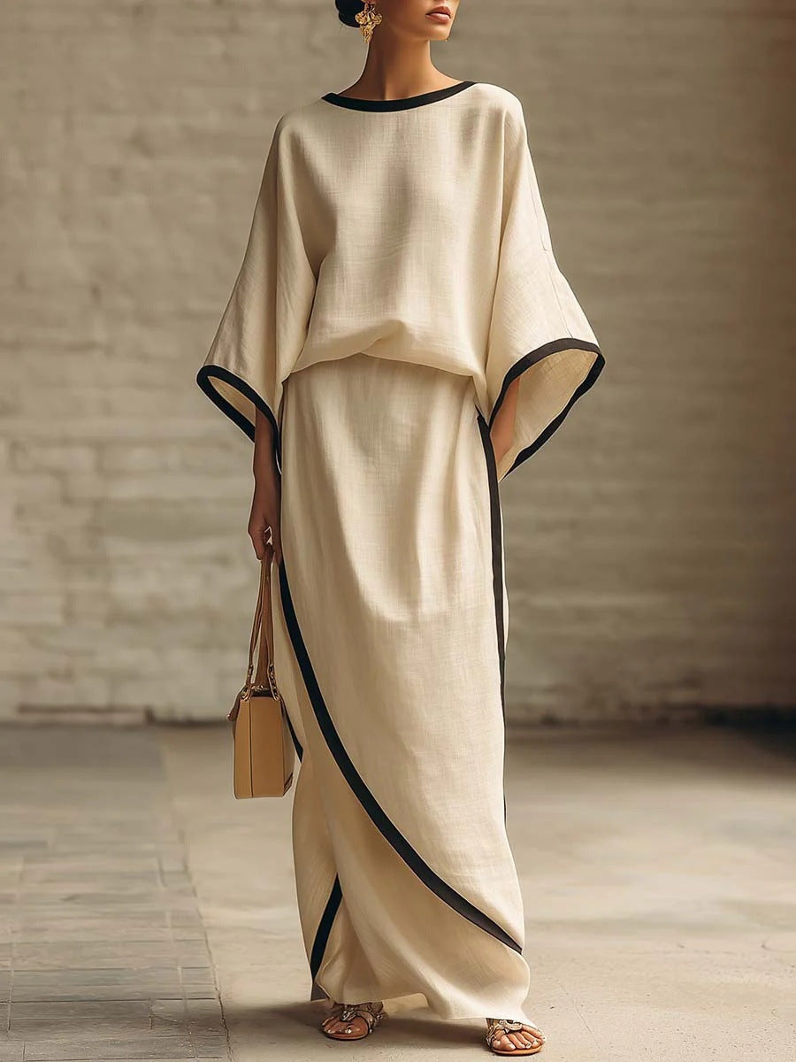 Loose-fitting Wide-leg Pants Two-piece Set