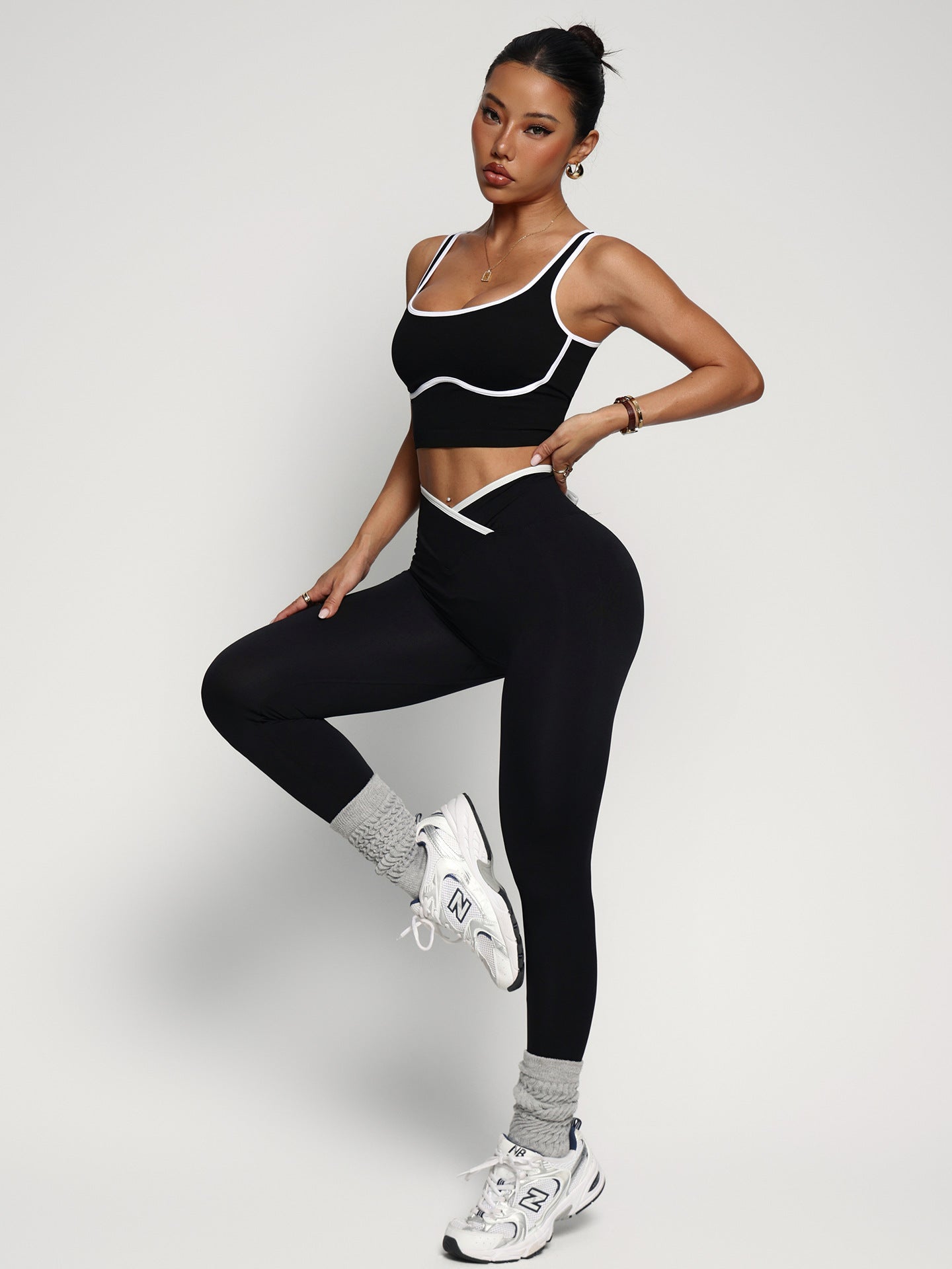 M Chic Boutique activewear two-piece gym and yoga outfit, stylish and comfortable workout set for women.