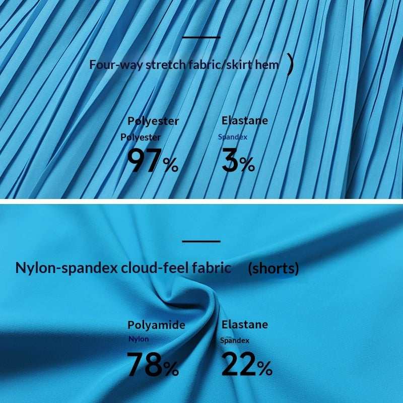 M Chic Boutique tennis skirt base layer activewear dress, lightweight fabric with anti-exposure design, suitable for sports and active use.