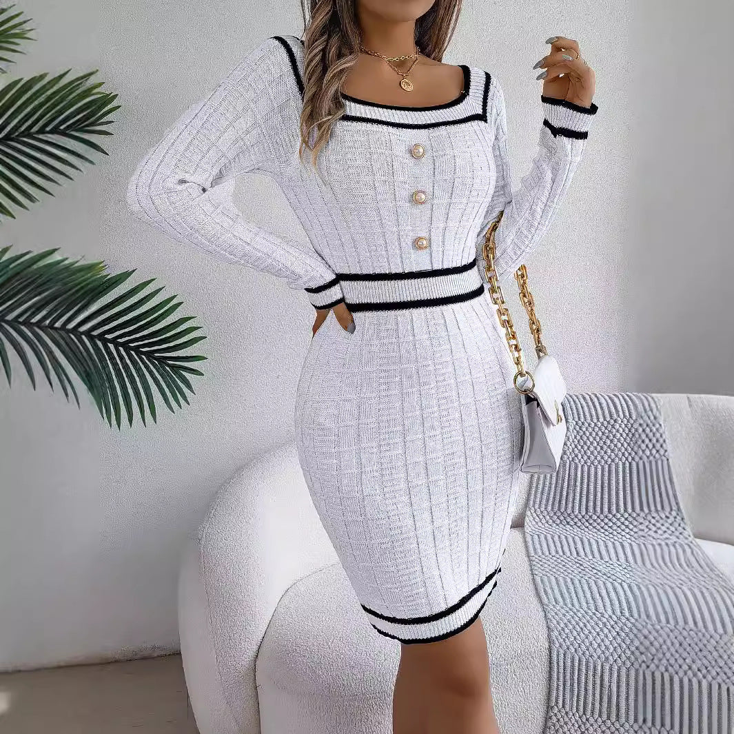 Long-sleeved Sweater Dress