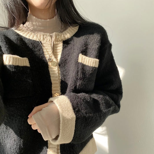 Retro Elegant Round Neck Sweater