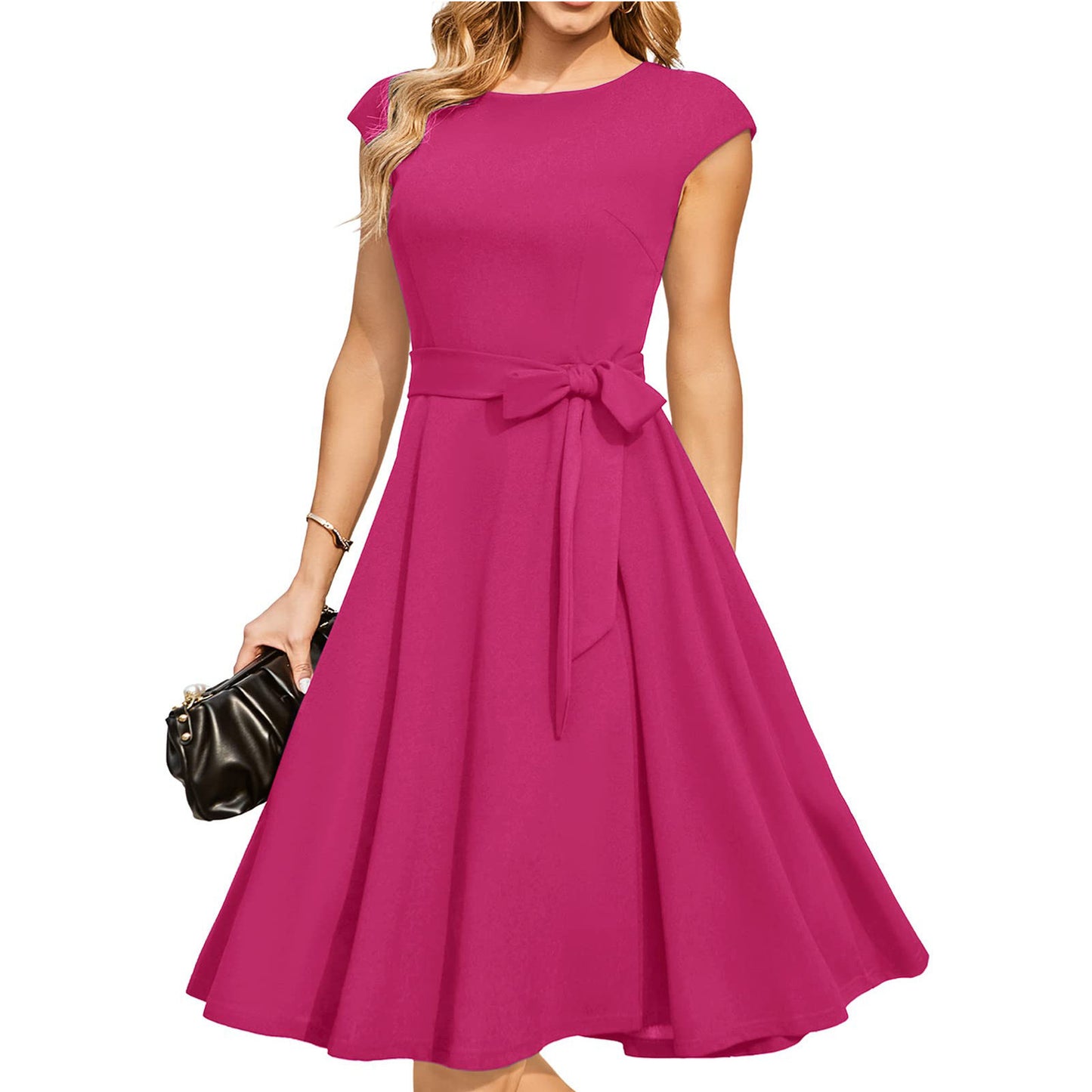 Sleeveless Lace-up Waist-tight Dress