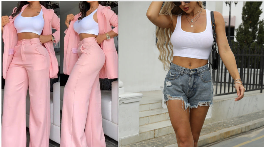 Pure Color Split Sleeve Lapel Suit