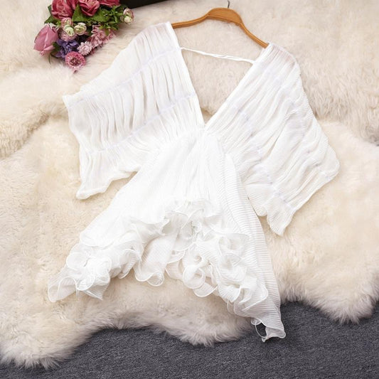 Irregular Chiffon Shirt