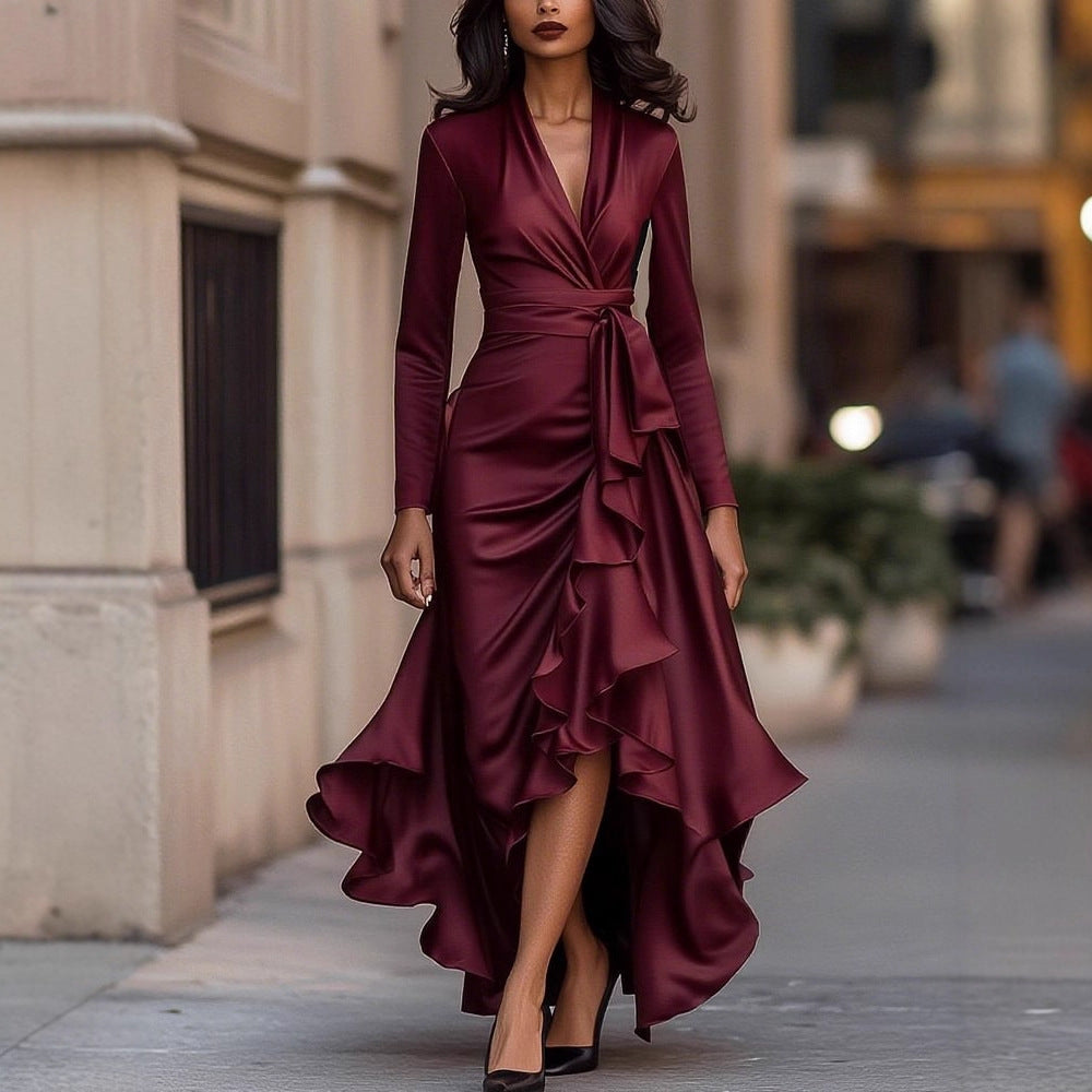 Elegant Ruffles European Dress - M Chic Boutique