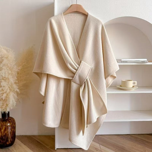 Fur Knitted Cardigan Cape And Shawl