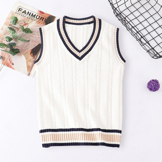 V-neck Woolen Sweater Vest