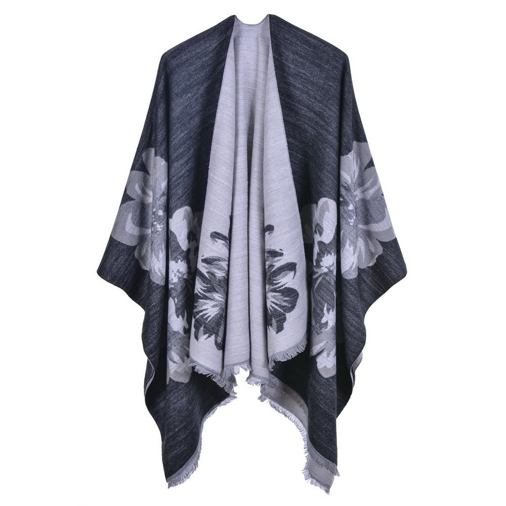 European Jacquard Thickened Shawl