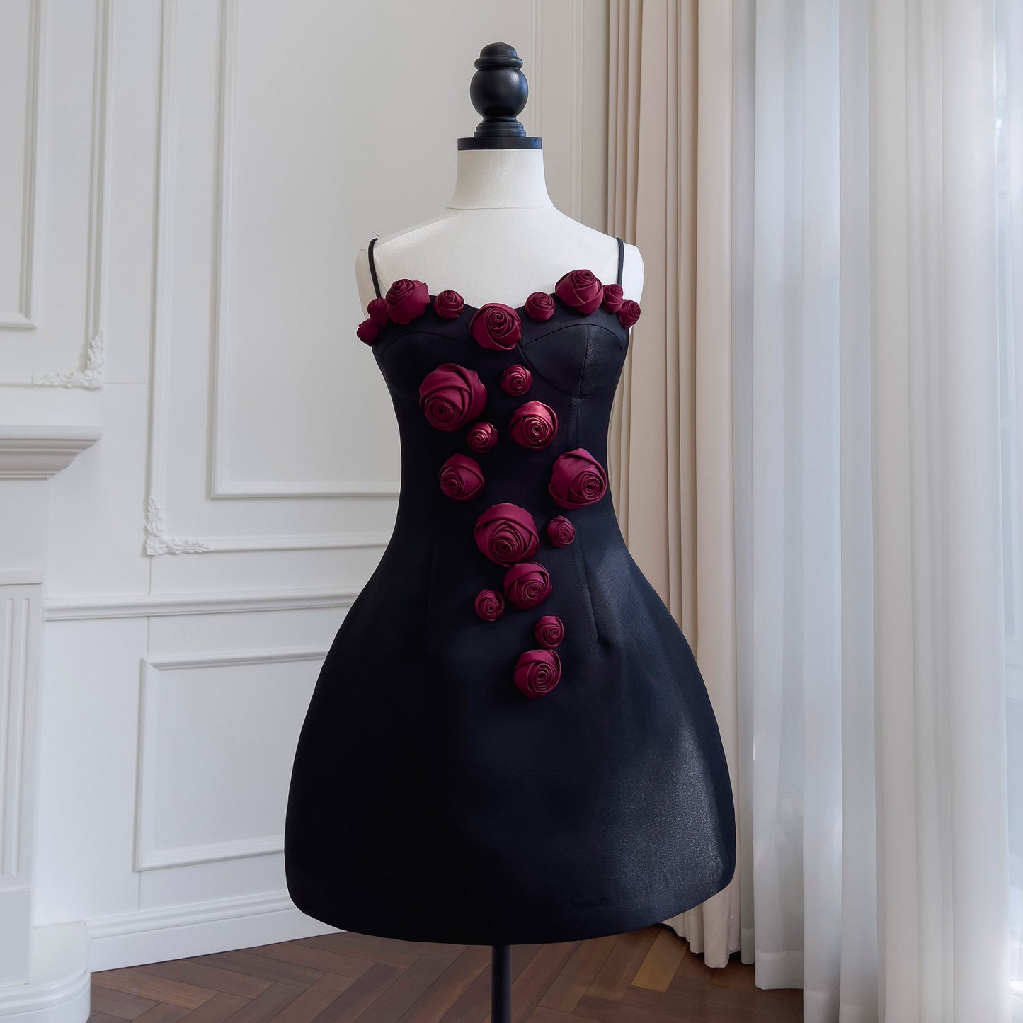 Socialite Style Flower Waist-tight Dress