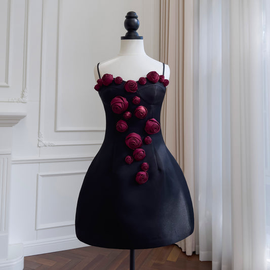 Socialite Style Flower Waist-tight Dress