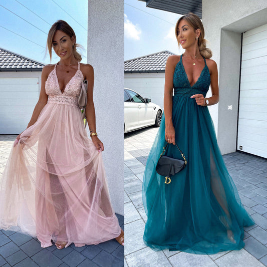 Sleeveless V-neck Dress