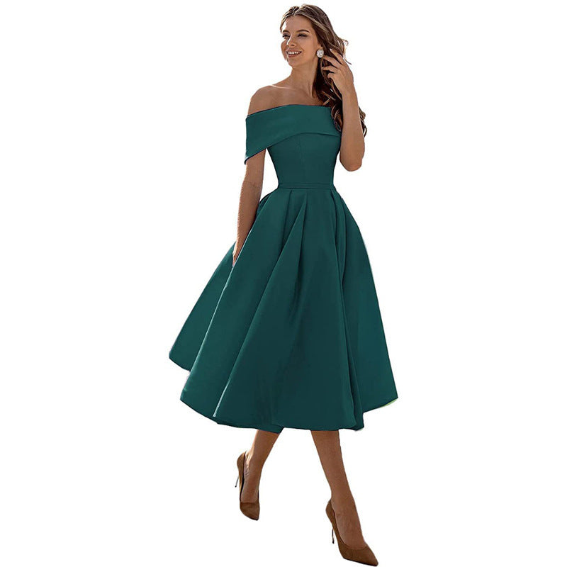 Strapless Satin Dress