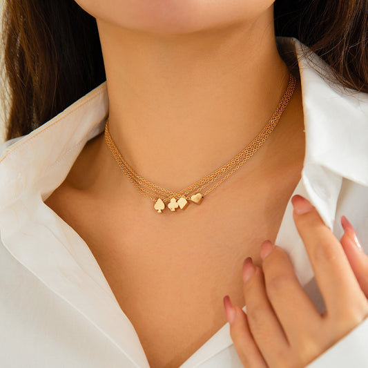Poker Color Pendant Necklace