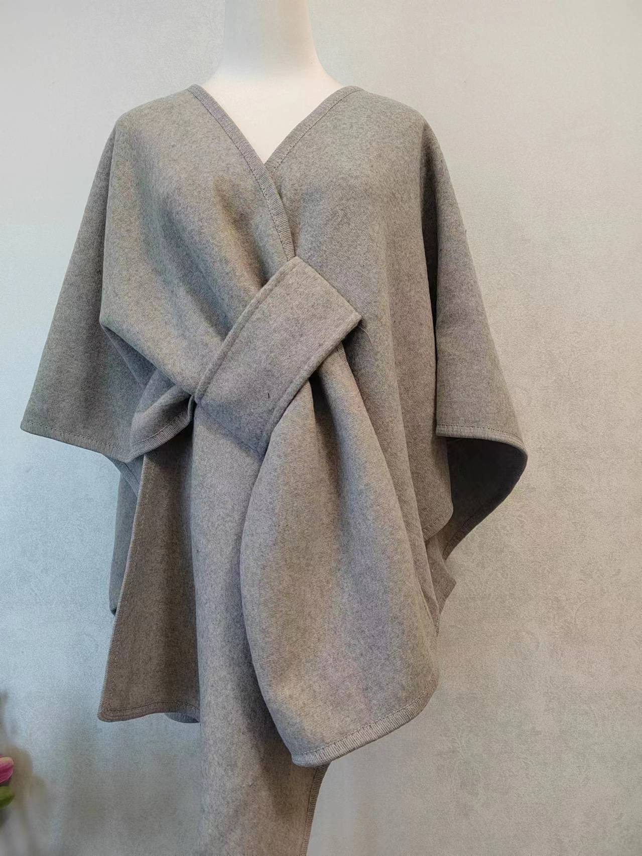 Fur Knitted Cardigan Cape And Shawl