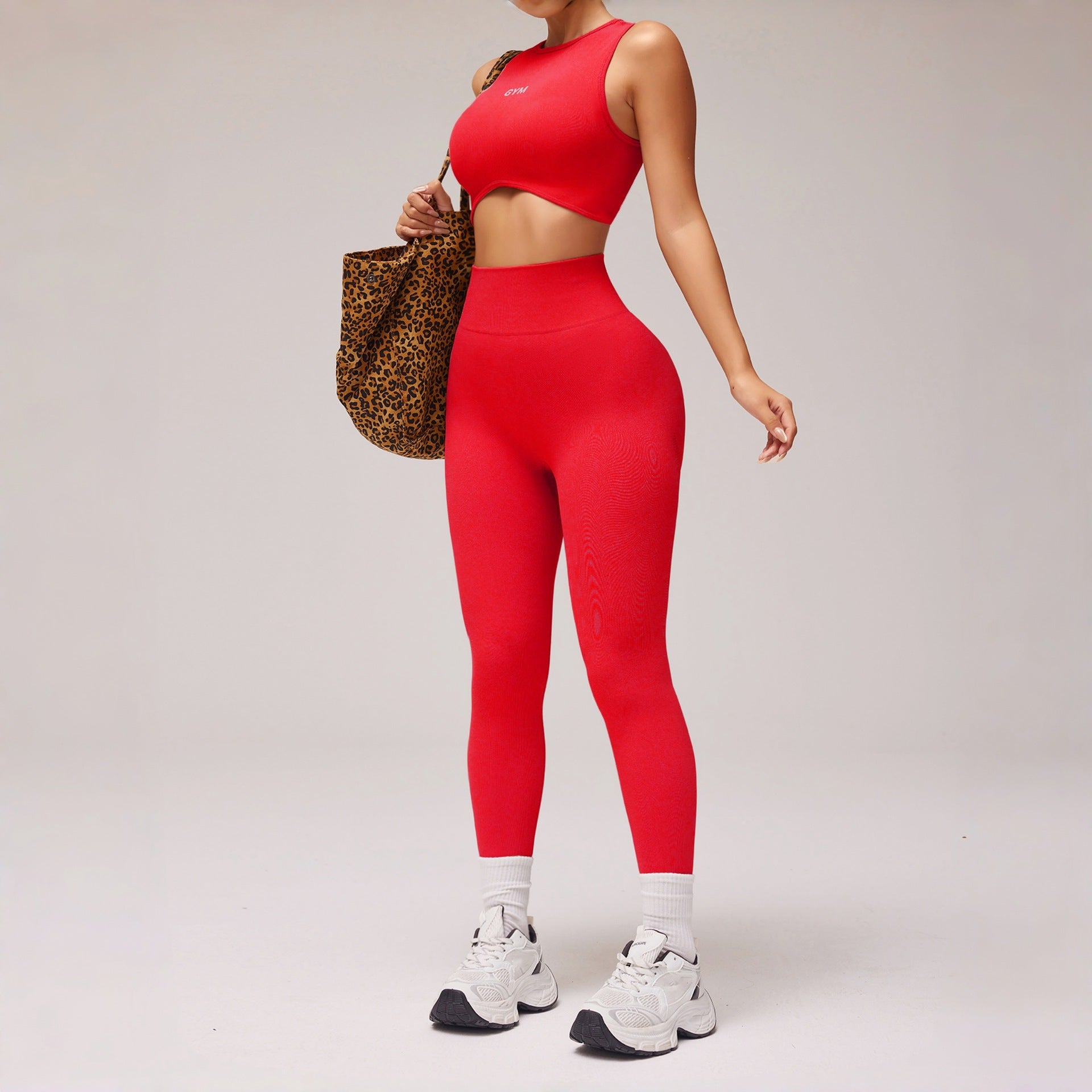 M Chic Boutique yoga top and pants activewear set, featuring a fitted sports bra and matching high-waist leggings for workout comfort.