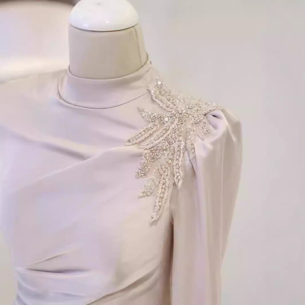 High-grade Pleated Formal Dress