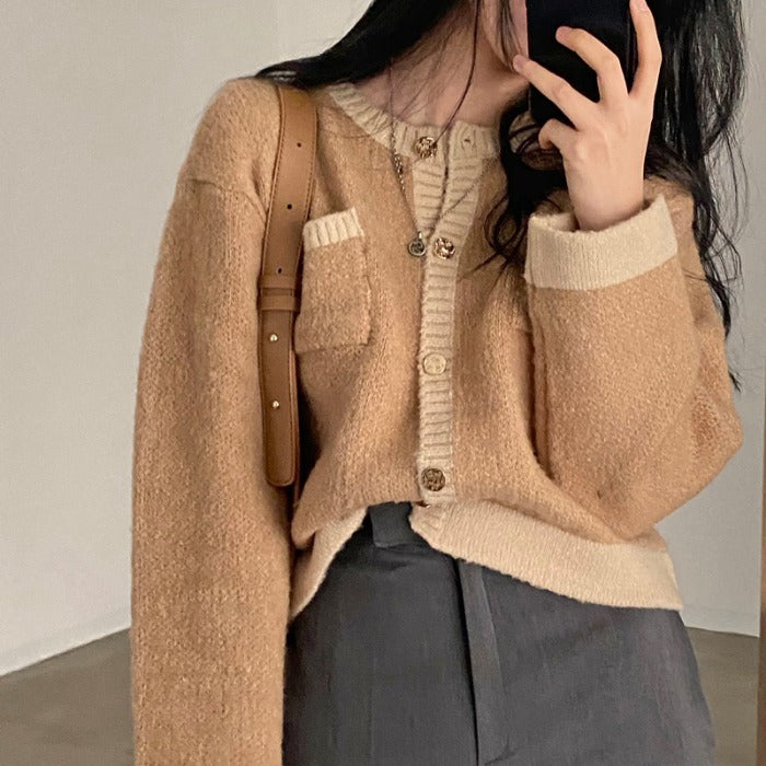 Retro Elegant Round Neck Sweater