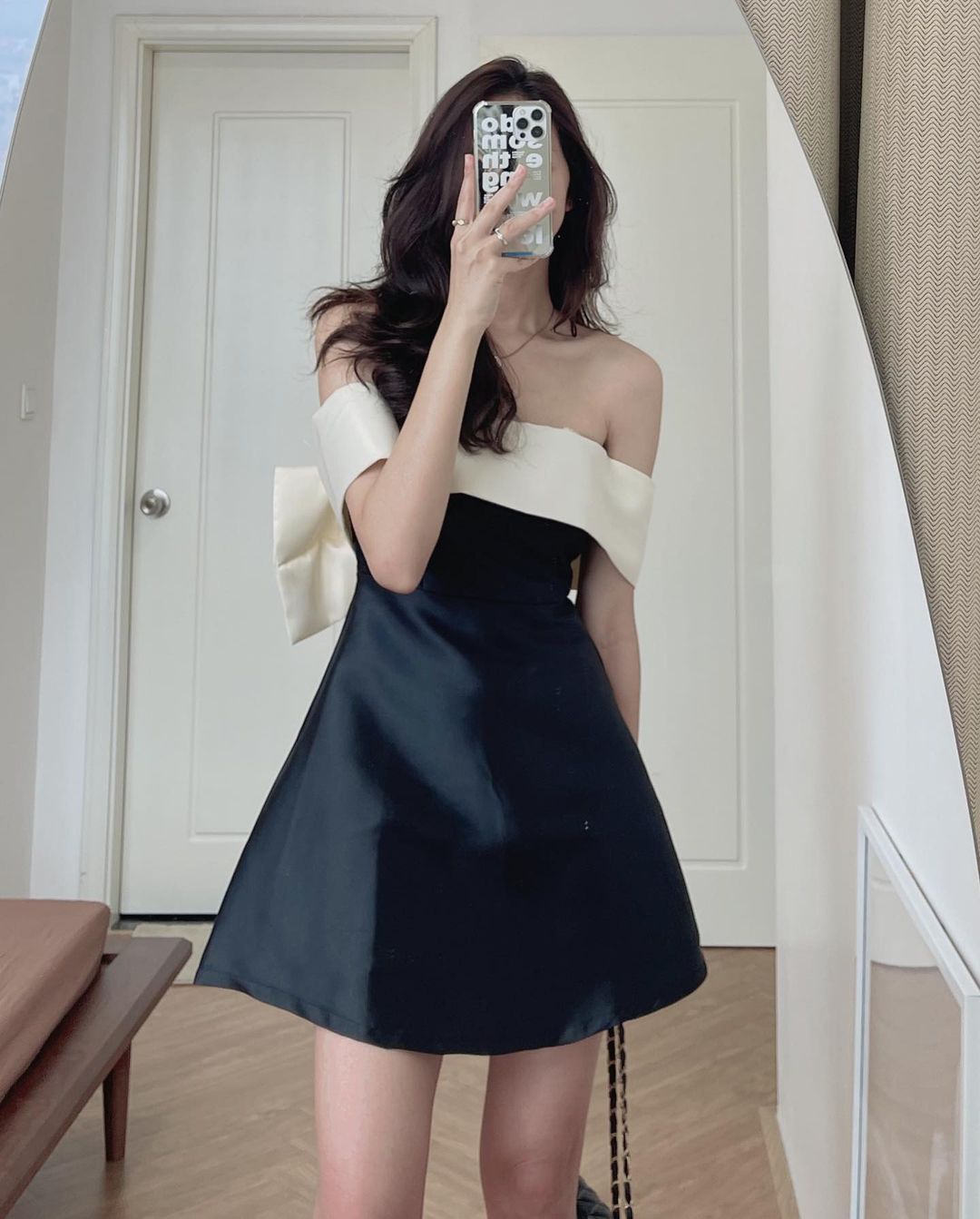 Personality French Style Bow Dress Women