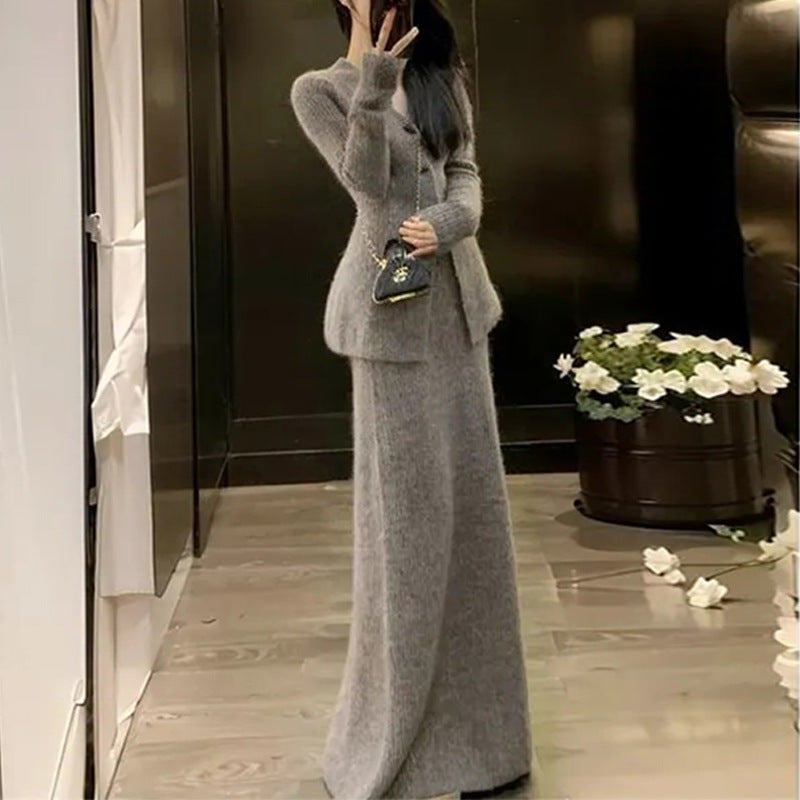 Slim Fit Knitted Sweater Suit