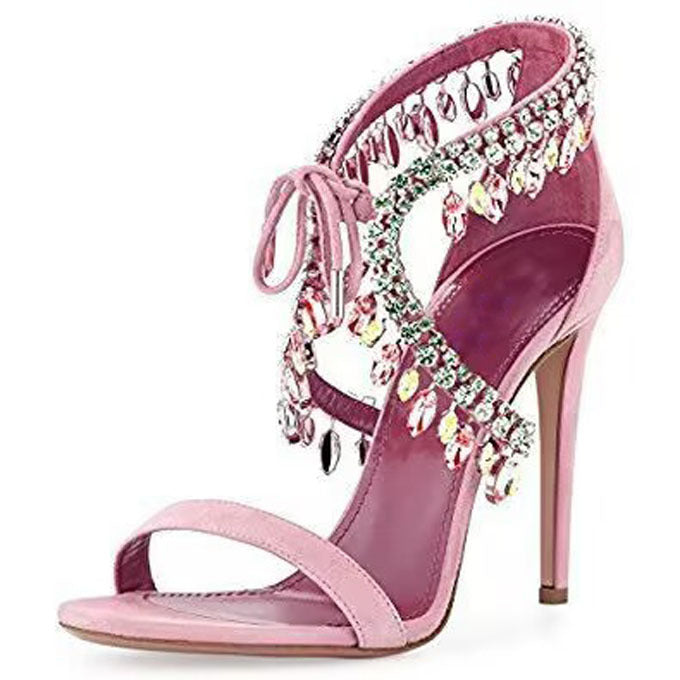 Stiletto Heel Rhinestone Simple Shoes