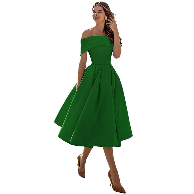 Strapless Satin Dress