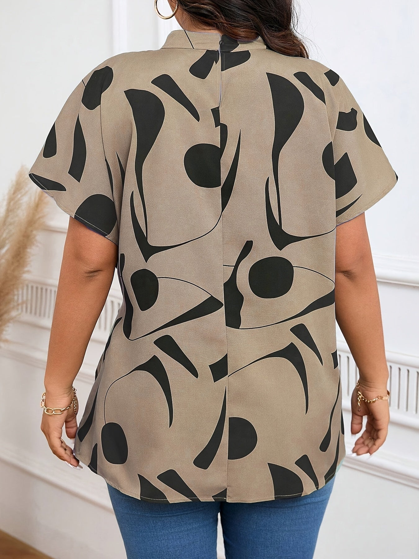 Irregular Print Blouse