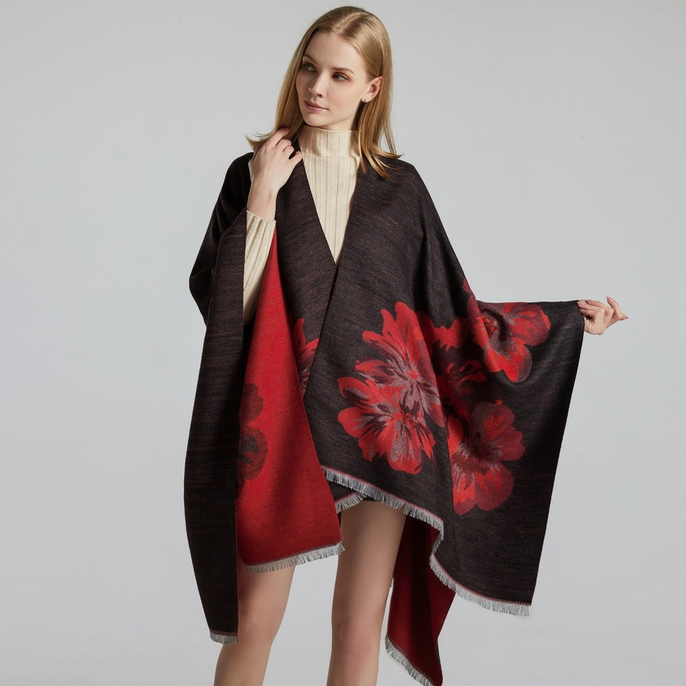 European Jacquard Thickened Shawl