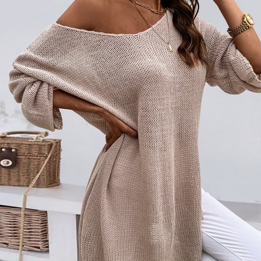 V-neck Pullover Knitted Sweater
