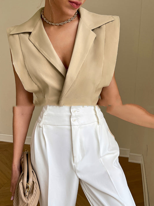 Solid Color Suit Top