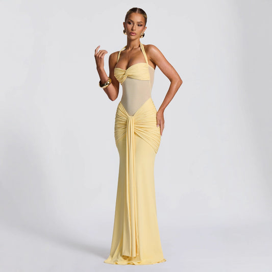 Slim-fit Ribbon Sheath Dress by M Chic Boutique, showing a sleek, elegant dress with ribbon accents and a fitted silhouette.