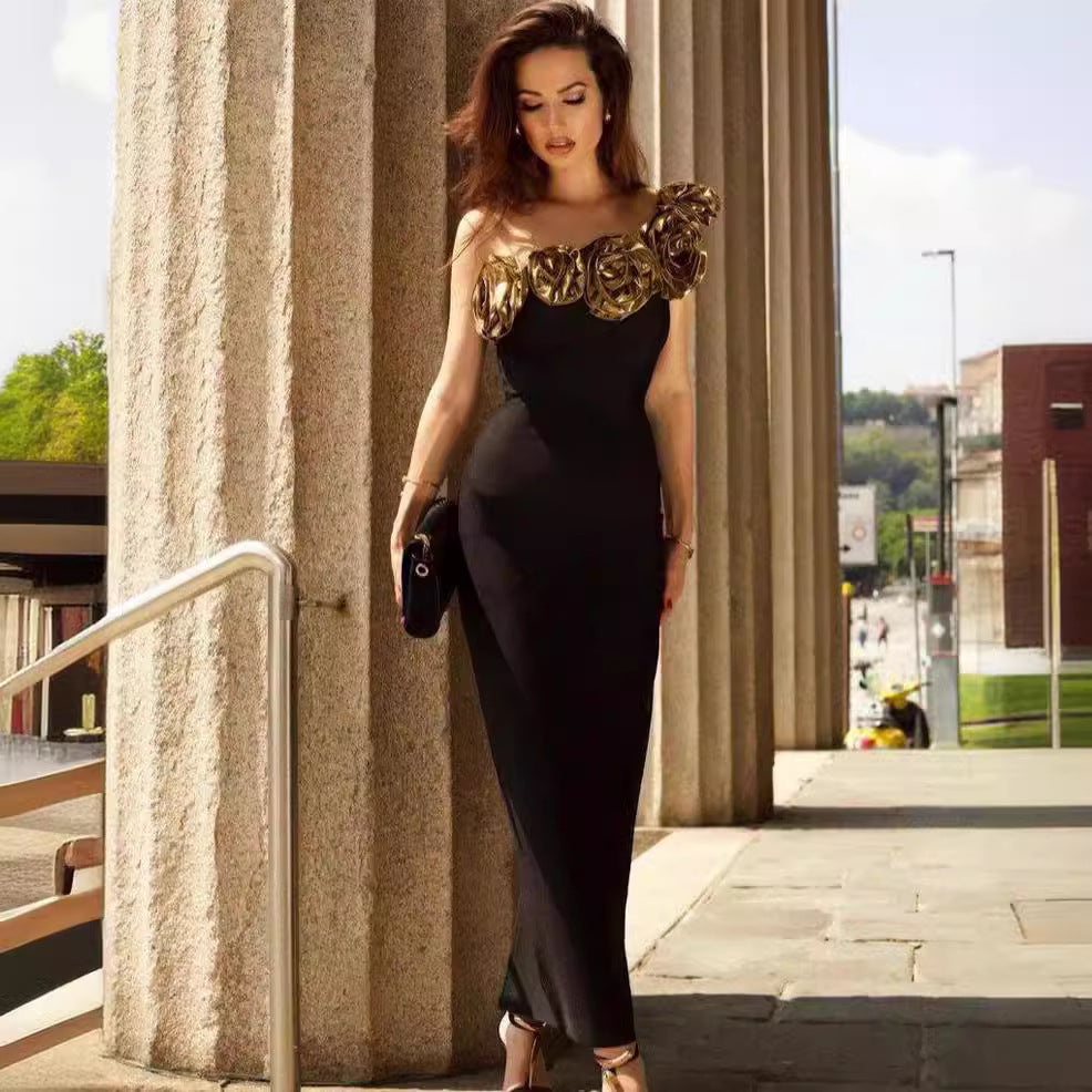 Golden Flower Dress