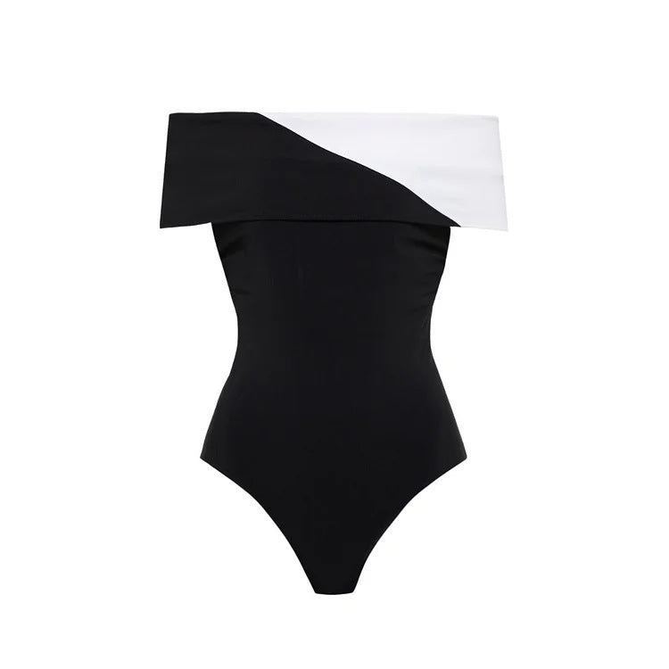 V-neckOne-piece Swimsuit