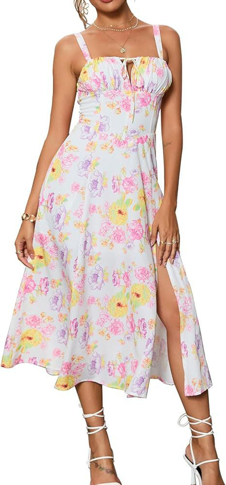 Mid-length Corset Elegant Slit Dress
