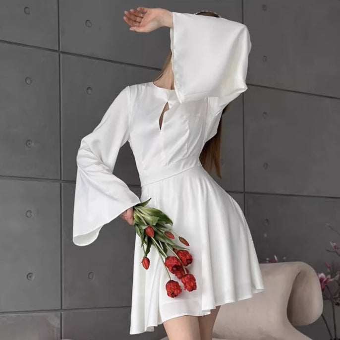 V-neck Waist-tight Dress